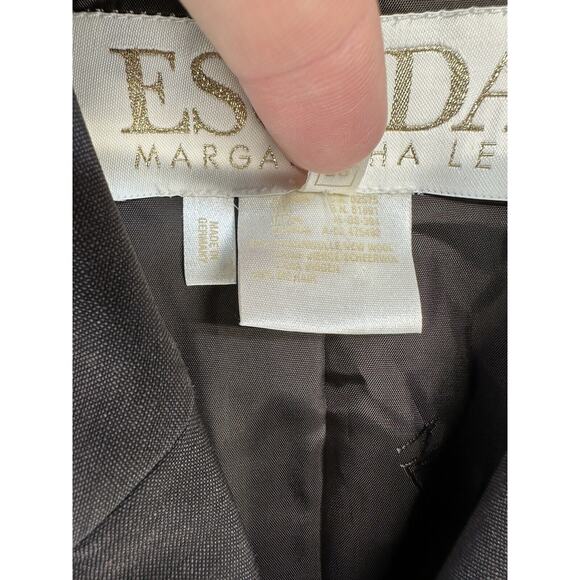 Vintage Escada Margaretha Ley Womens Size 38 Blazer Dark Gray 5 Button - Picture 10 of 13